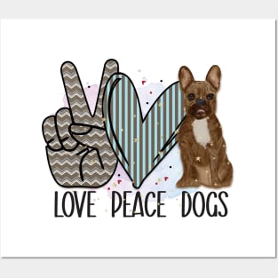 Love peace dogs Posters and Art